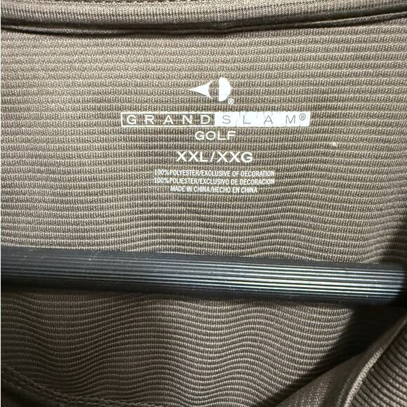 Grand Slam Golf Brown Performance Polo Shirt Men’s XXL 2XL Moisture Wicking - Picture 3 of 9